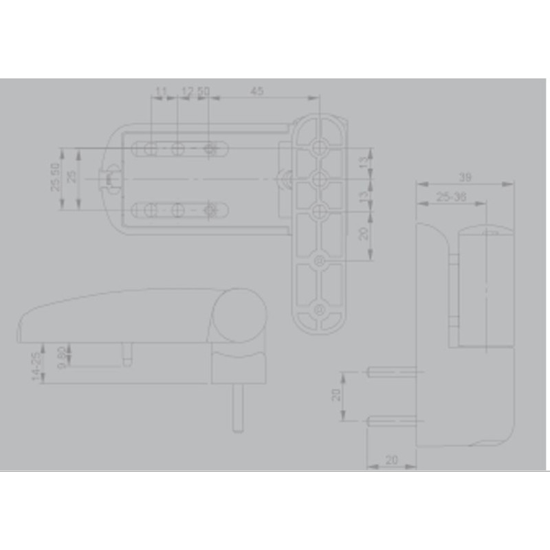 Ideal 3D Adjustment Flag Hinge White